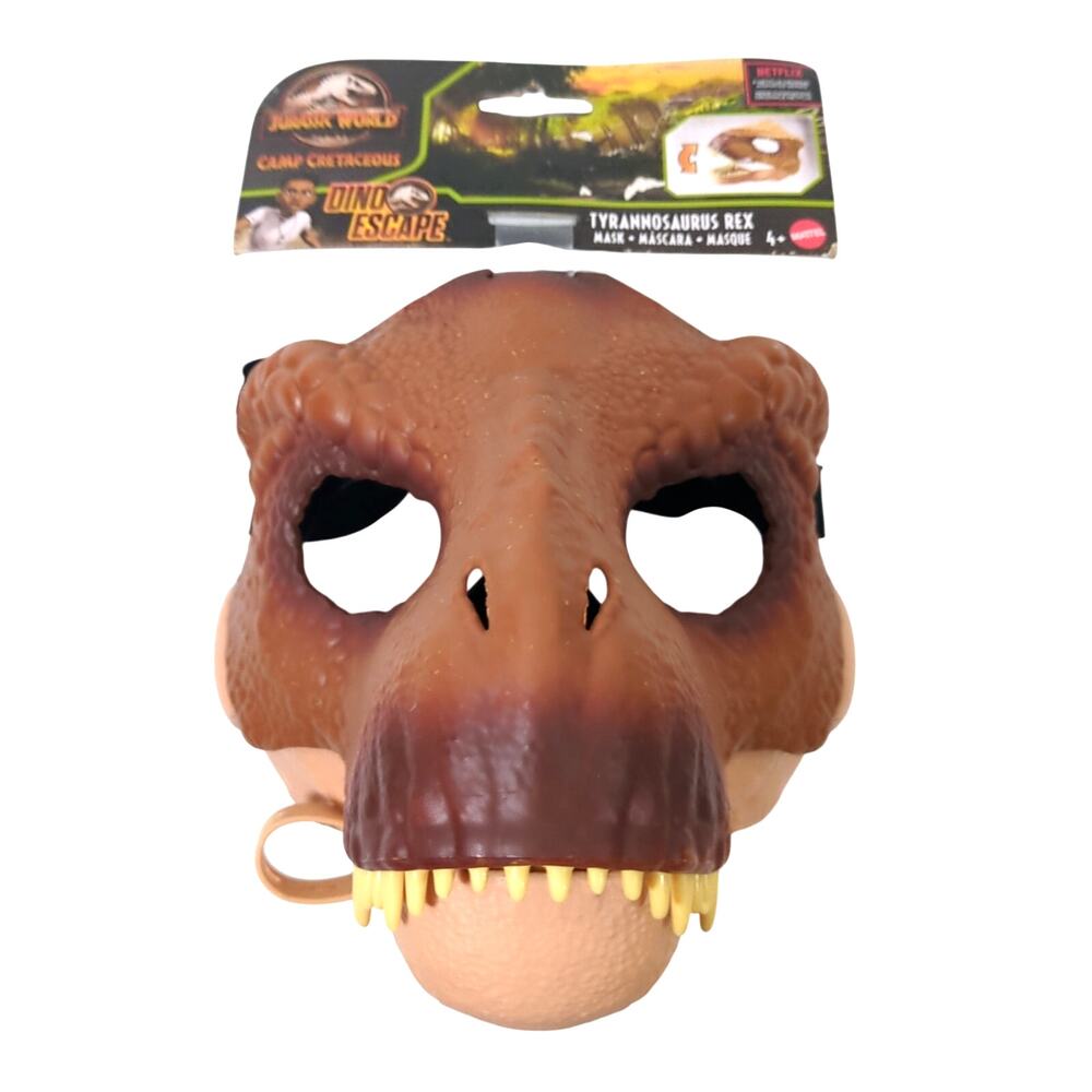 Jurassic World Tyrannosaurus Rex Mask Movable Jaw Dinosaur Camp Cretaceous New